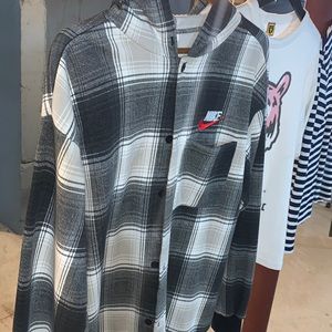 Nike x Supreme button up (with hood)